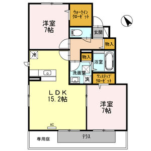 2LDK 間取り図