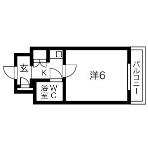 1K 間取り図