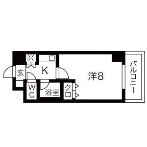 1K 間取り図