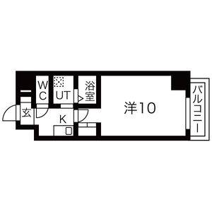 1K 間取り図
