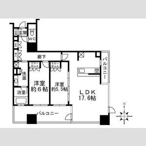 2LDK 間取り図