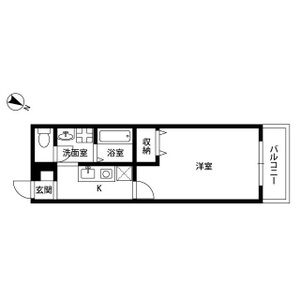 1K 間取り図