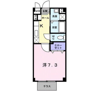 1K 間取り図