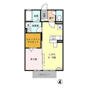 1LDK 間取り図