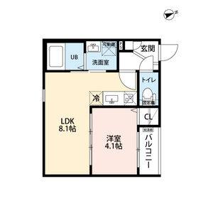 1LDK 間取り図