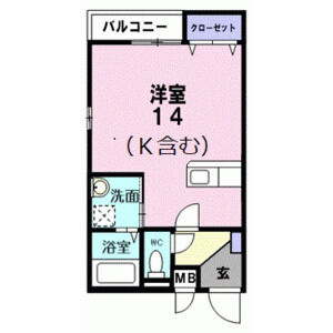 ワンルーム 間取り図
