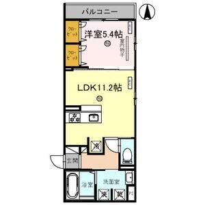 1LDK 間取り図
