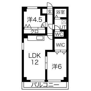 2LDK 間取り図