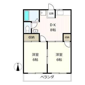 2DK 間取り図