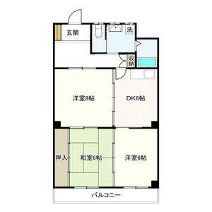 3DK 間取り図