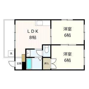 2DK 間取り図