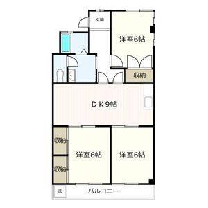 3DK 間取り図