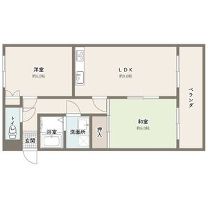 2LDK 間取り図