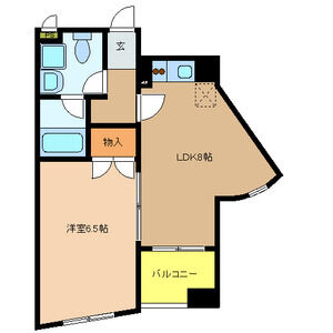 1LDK 間取り図
