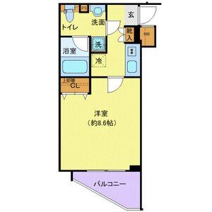 1K 間取り図