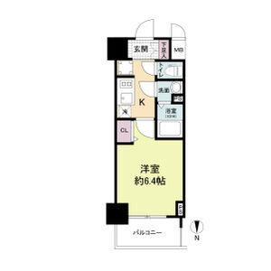 1K 間取り図