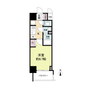 1K 間取り図