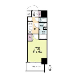 1K 間取り図