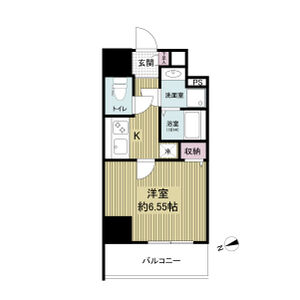 1K 間取り図