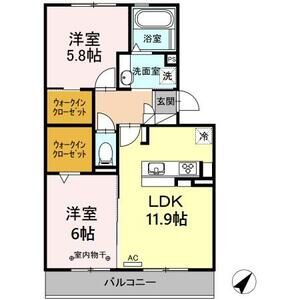 2LDK 間取り図