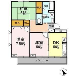 3DK 間取り図