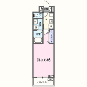 1K 間取り図