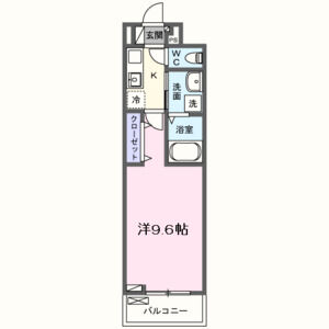 1K 間取り図