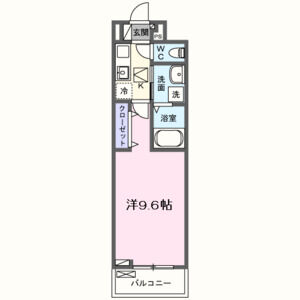 1K 間取り図