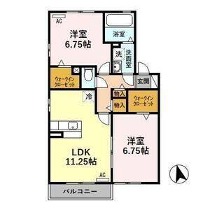 2LDK 間取り図