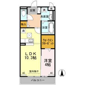 1LDK 間取り図