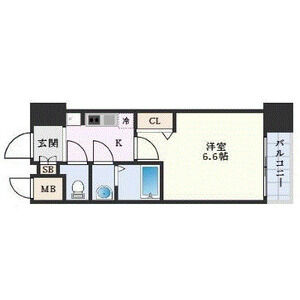 1K 間取り図
