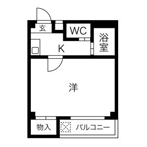 1K 間取り図