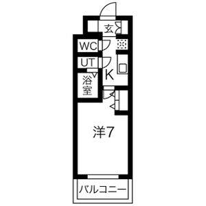 1K 間取り図