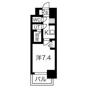 1K 間取り図