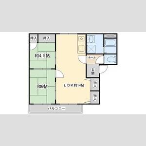 2LDK 間取り図
