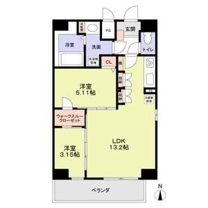 2LDK 間取り図