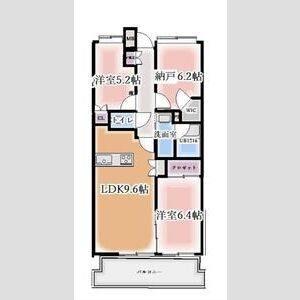 2LDK 間取り図