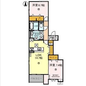 2LDK 間取り図