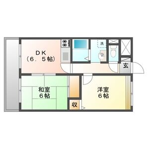 2DK 間取り図