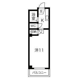 1K 間取り図