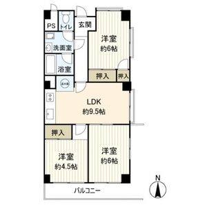 3LDK 間取り図