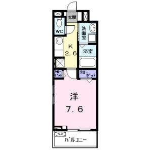 1K 間取り図