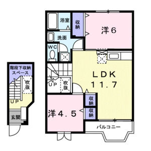 2LDK 間取り図