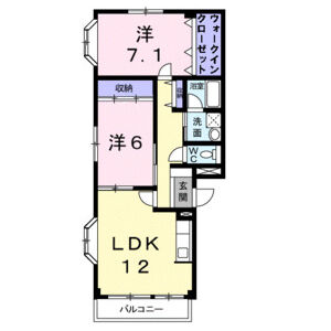 2LDK 間取り図
