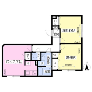 2DK 間取り図