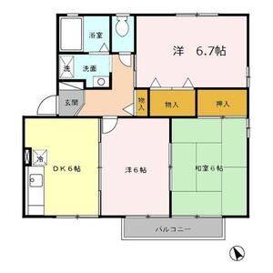3DK 間取り図