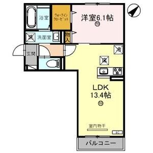 1LDK 間取り図