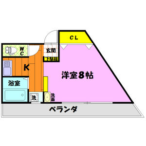 1K 間取り図