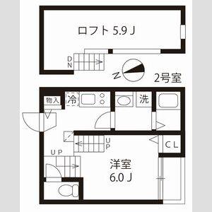 1K 間取り図