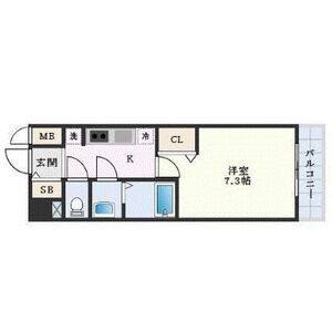 1K 間取り図